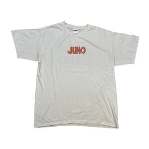 Vtg 2007 Juno logo two side Promotional tee etch a sketch back Large movie shirt